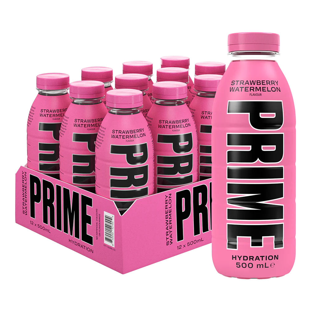 Prime Hydration 12-Pack - Strawberry Watermelon Electrolyte Drink