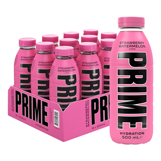 Prime Hydration 12-Pack - Strawberry Watermelon Electrolyte Drink