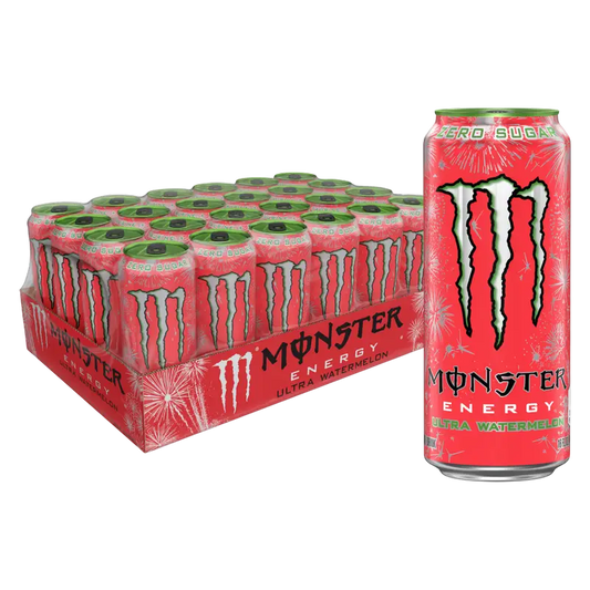 Monster Ultra Watermelon (24 Pack) | Zero Sugar Watermelon Energy Drink
