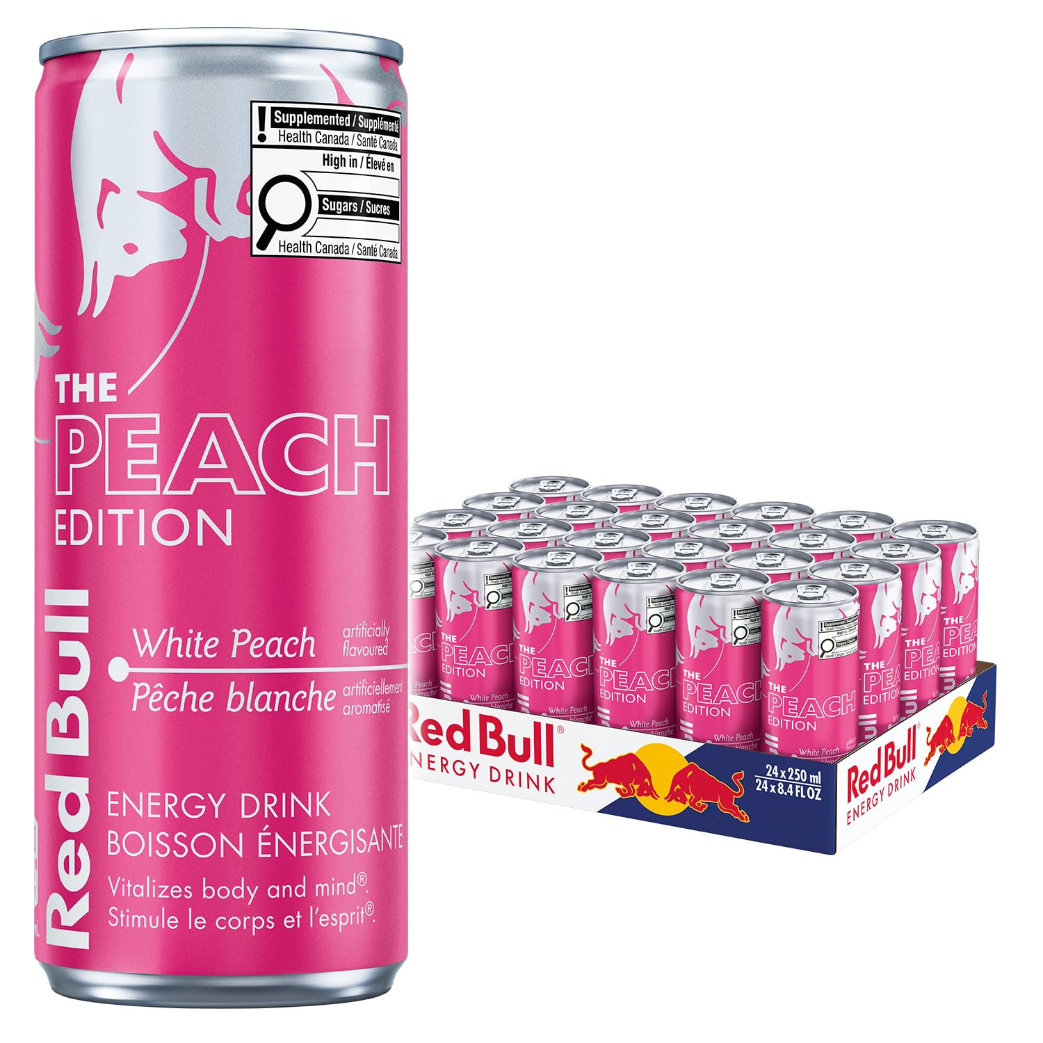 Red Bull White Peach Energy Drink – 24 Cans