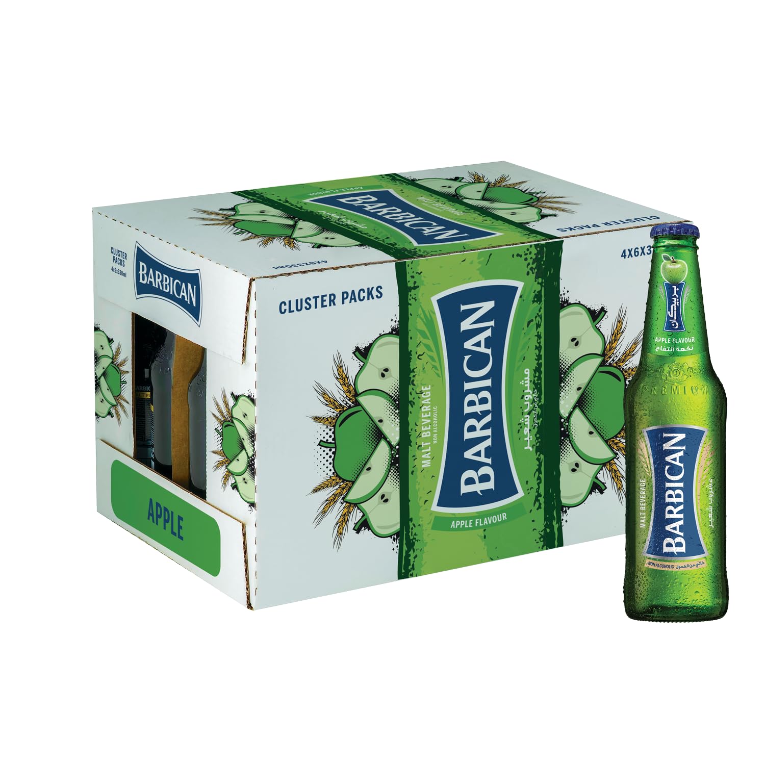Barbican Apple Non-Alcoholic Malt Beverage – 24 Bottles (330 ml Each)