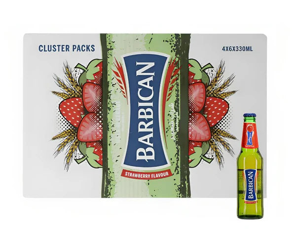 Barbican Strawberry Non-Alcoholic Malt Beverage – 24 Bottles (330 ml Each)