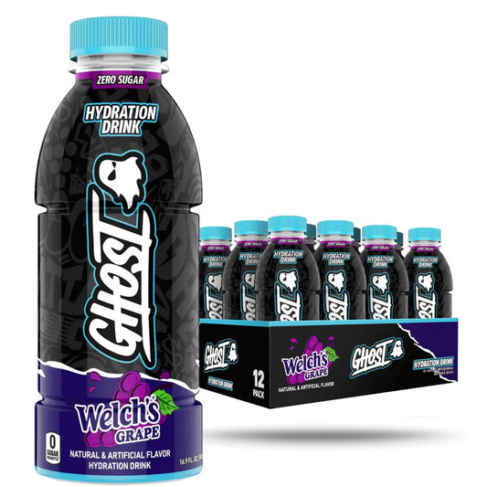 GHOST Hydration Drink – Welch’s Grape 500ml (12-Pack) | Zero Sugar, Zero Caffeine Electrolyte Beverage