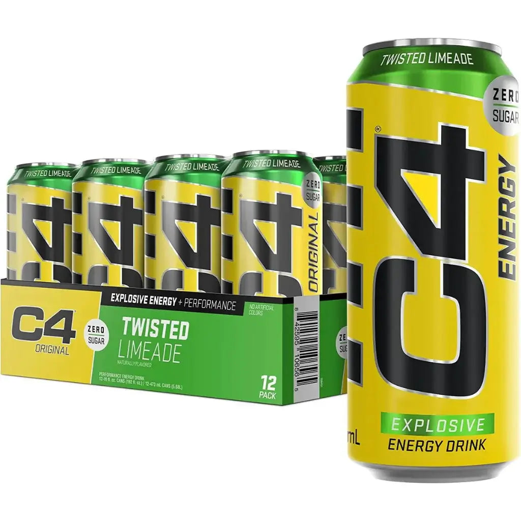 C4 Explosive Energy 12-Pack - Twisted Limeade Pre-Workout (500ml)