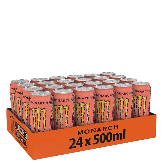 Monster Monarch 24-Pack Case - Juiced Peach Tea Energy (500ml)
