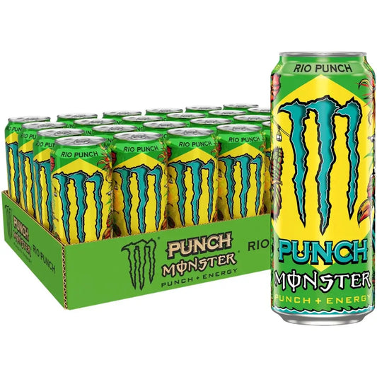 Monster Rio Punch 24-Pack Case - Exotic Fruit Energy Drink (500ml)