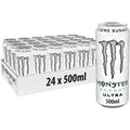 Monster Ultra White 24-Pack - Zero Sugar Energy Drink Case (500ml)