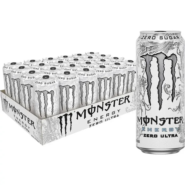 Monster Ultra White 24-Pack Case - Zero Sugar Energy Drink (440ml)
