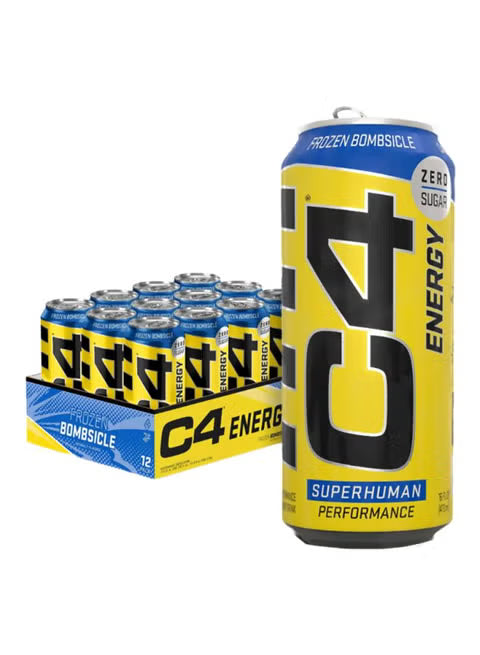 C4 Energy Drink 12-Pack - Frozen Bombsicle Pre-Workout (500 ML)