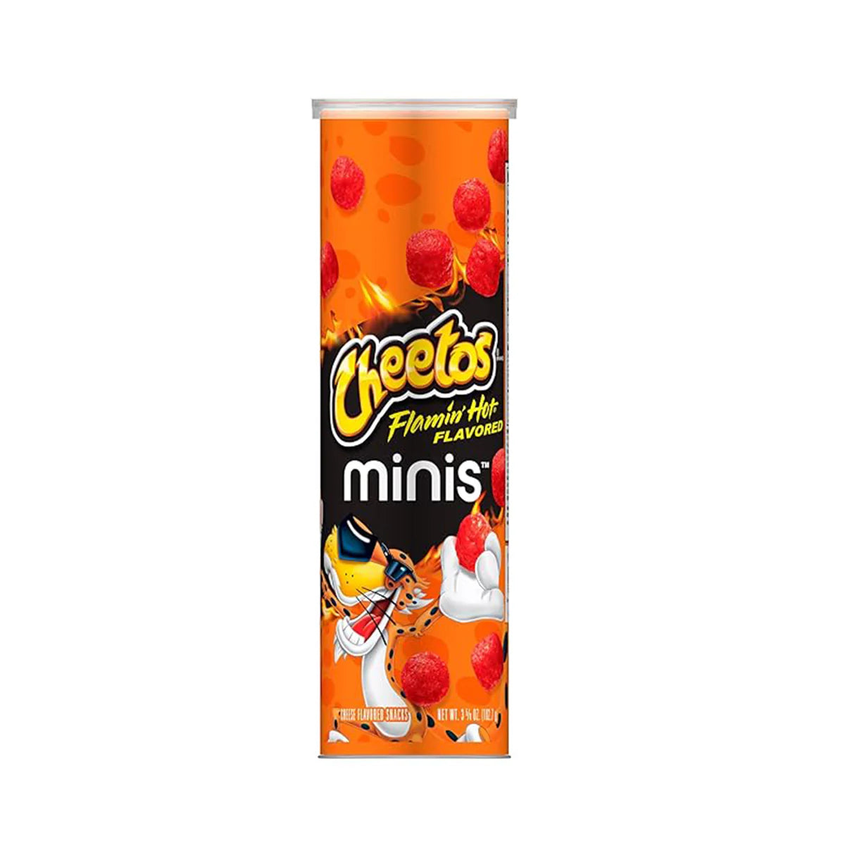 Cheetos Minis Canisters, Flamin’ Hot (3.625 oz) – 12 Pack