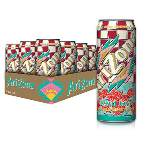 AriZona Raspberry Iced Tea 680ml (24 Pack) | Bulk Case Drinks